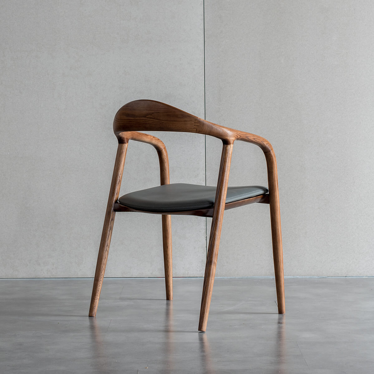 summit dining chair walnut back view