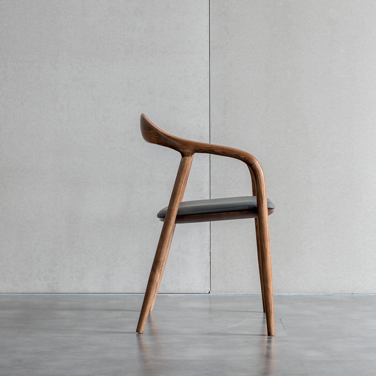 summit dining chair walnut side view