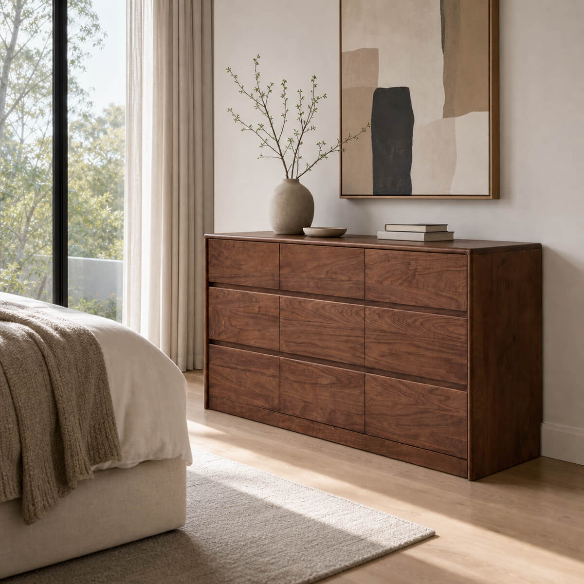 Tura Solid Walnut Chest of Drawers