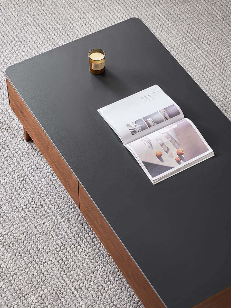 Close-up of the Tura coffee table sintered stone tabletop