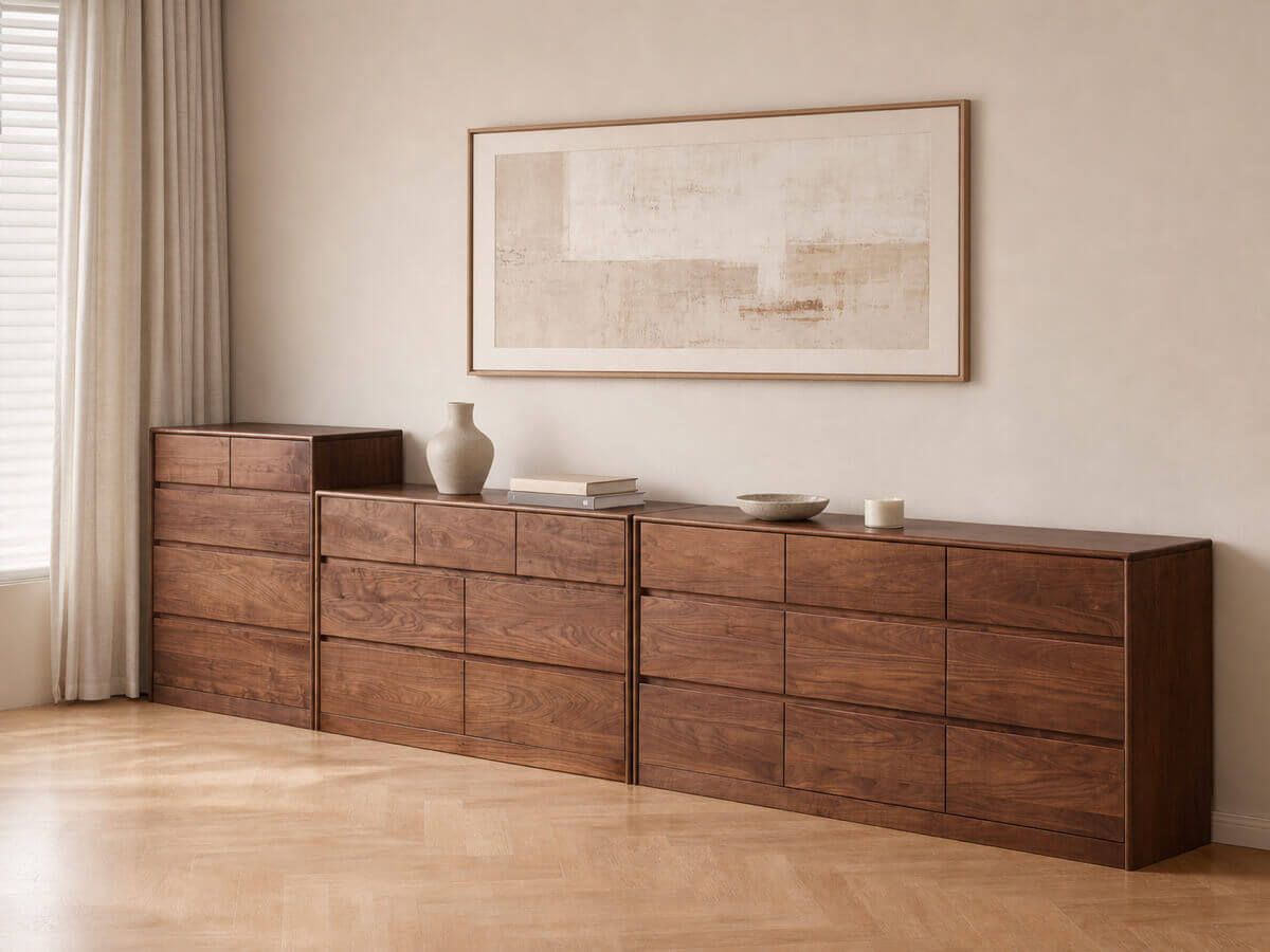 Tura Solid Walnut Chest of Drawers