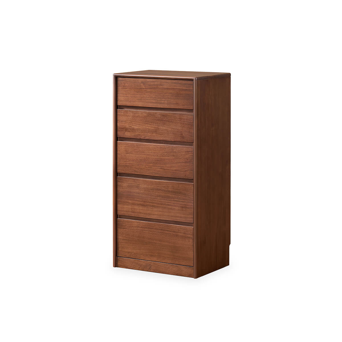 Tura Solid Walnut Chest of 5 Drawers (Tall)