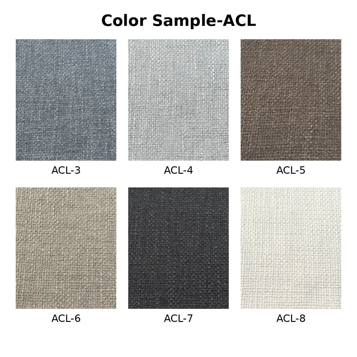 ACL fabric colour samples for Varen upholstered bed