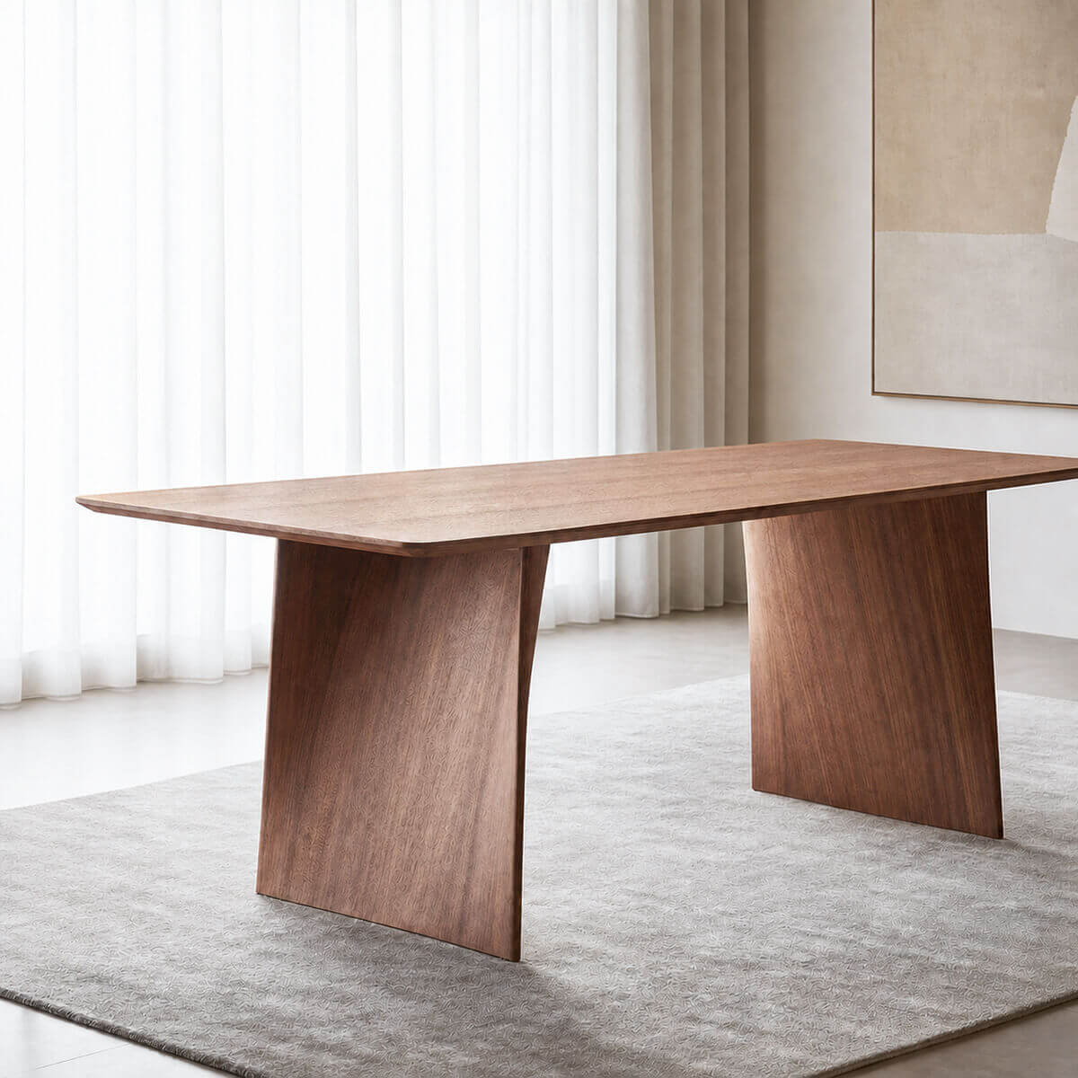 Vertex walnut dining table