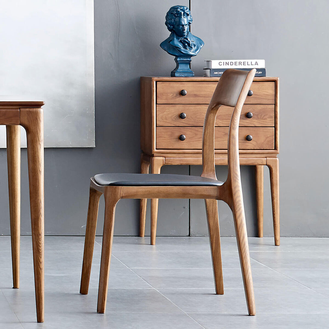Visby stackable timber dining chair in a contemporary interior