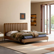 Vosa Top-Grain Leather Bed Frame