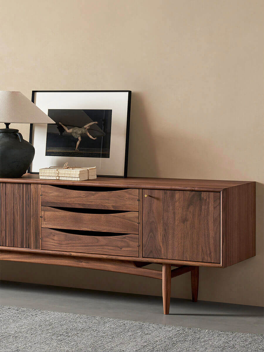 Wave TV Unit wave-front drawer detail