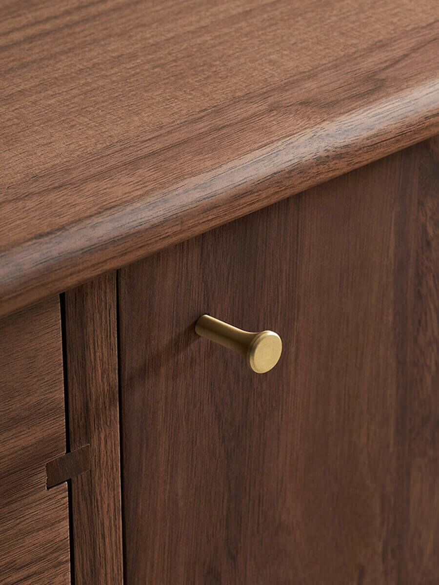 Wave TV Unit brass handle detail