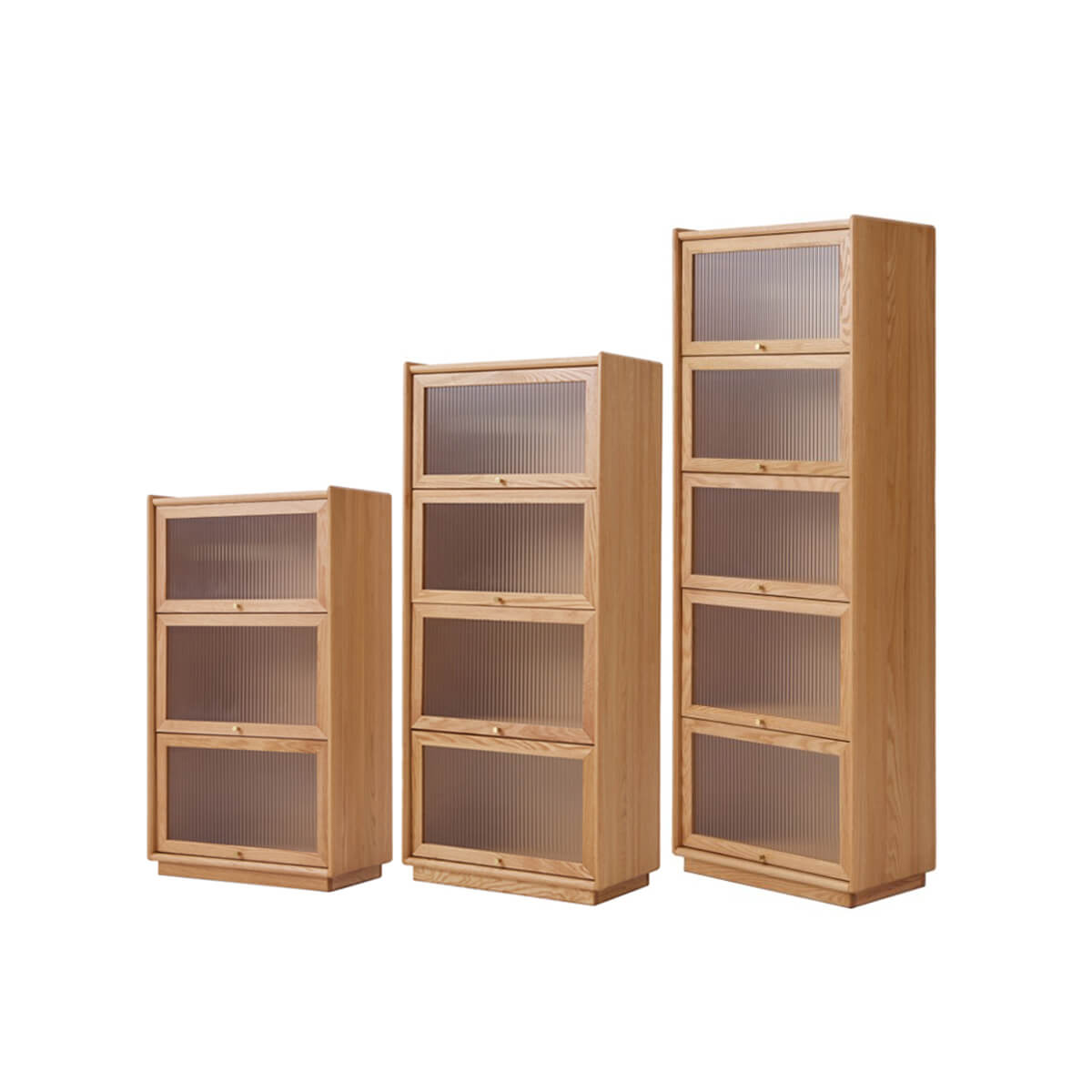 Winston solid oak cabinet with glass door available in three sizes