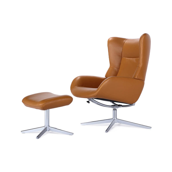 KEBE Fox Swivel Recliner Chair and Stool