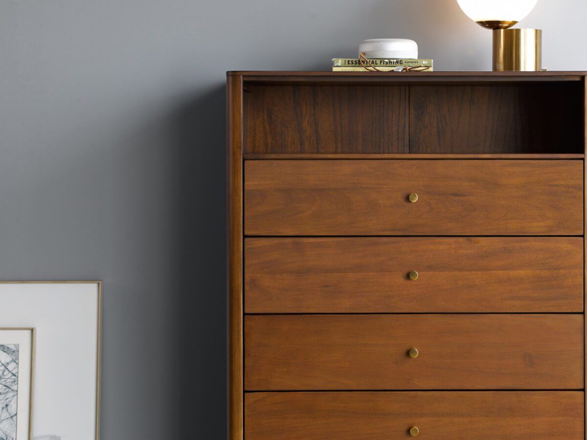 Gentle Solid Wood Chest of 5 Drawers Z-furnishing