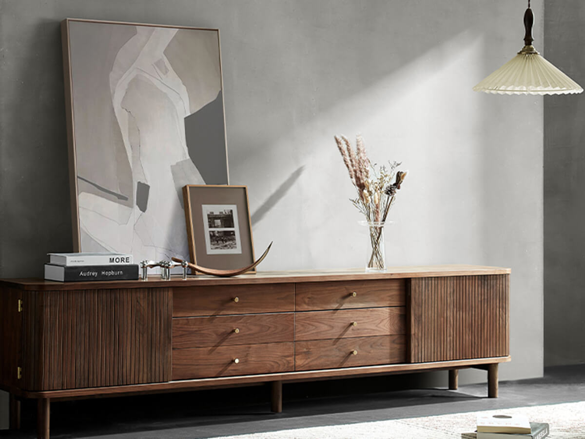 YSU-Luxemburg Solid Walnut TV Unit