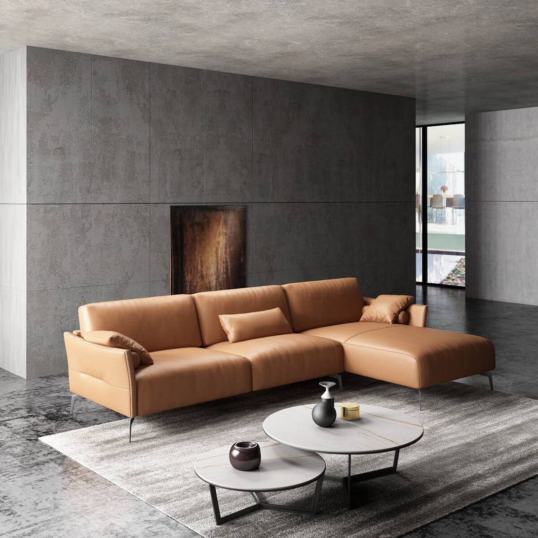 Triumph Leather Sofa with Chaise Z-furnishing