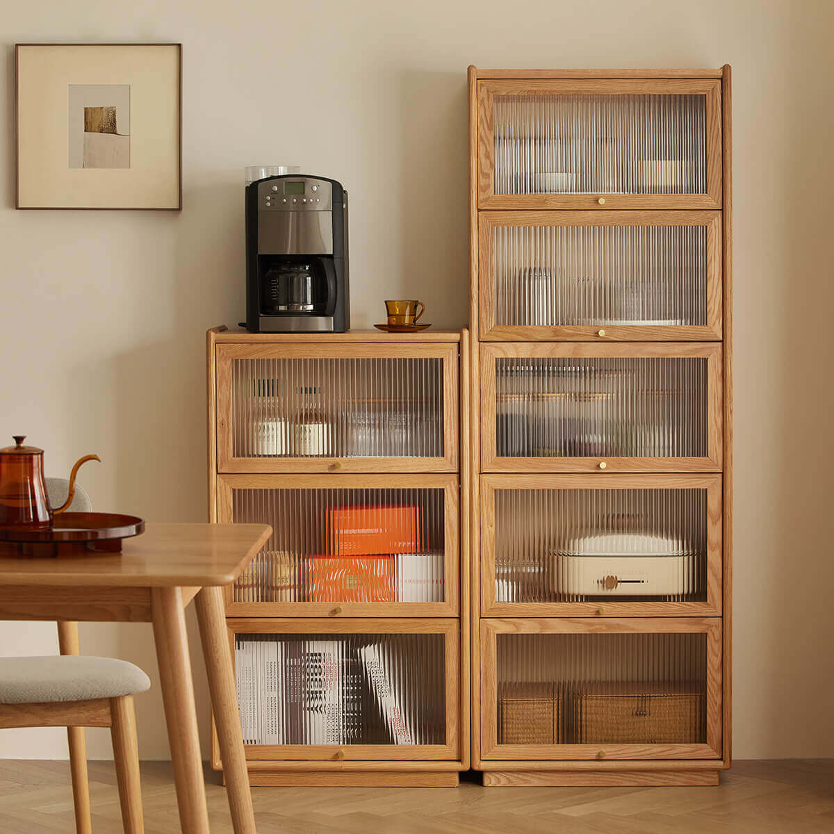 YSU-Winston Solid Oak Cabinet with Glass Door