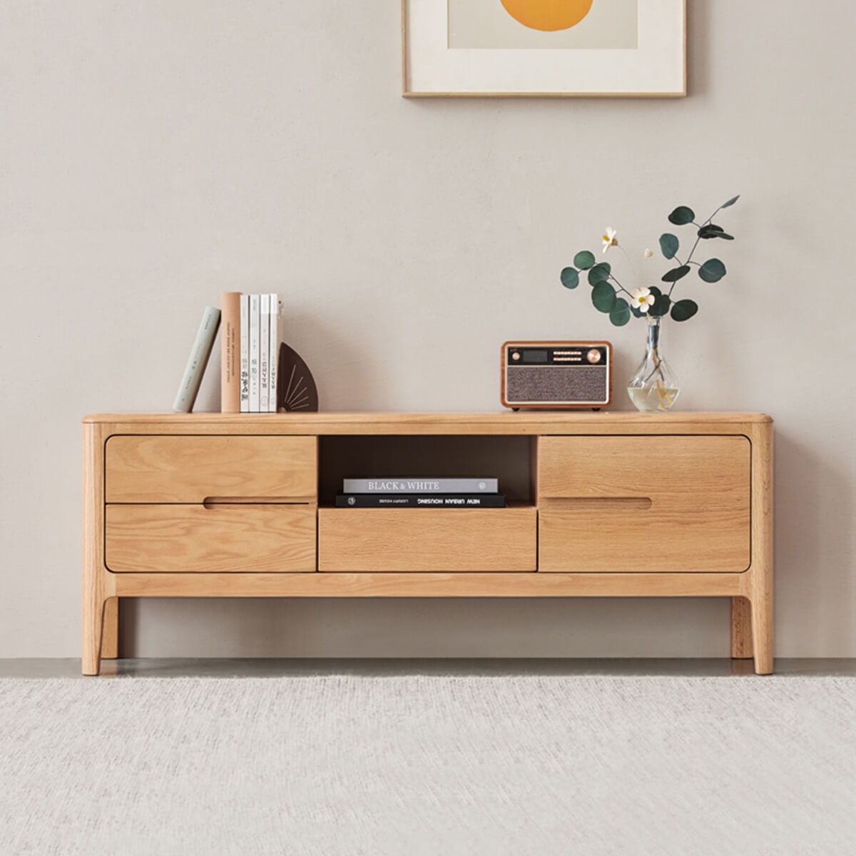 YSU-Gamo Solid Oak TV Unit Z-furnishing
