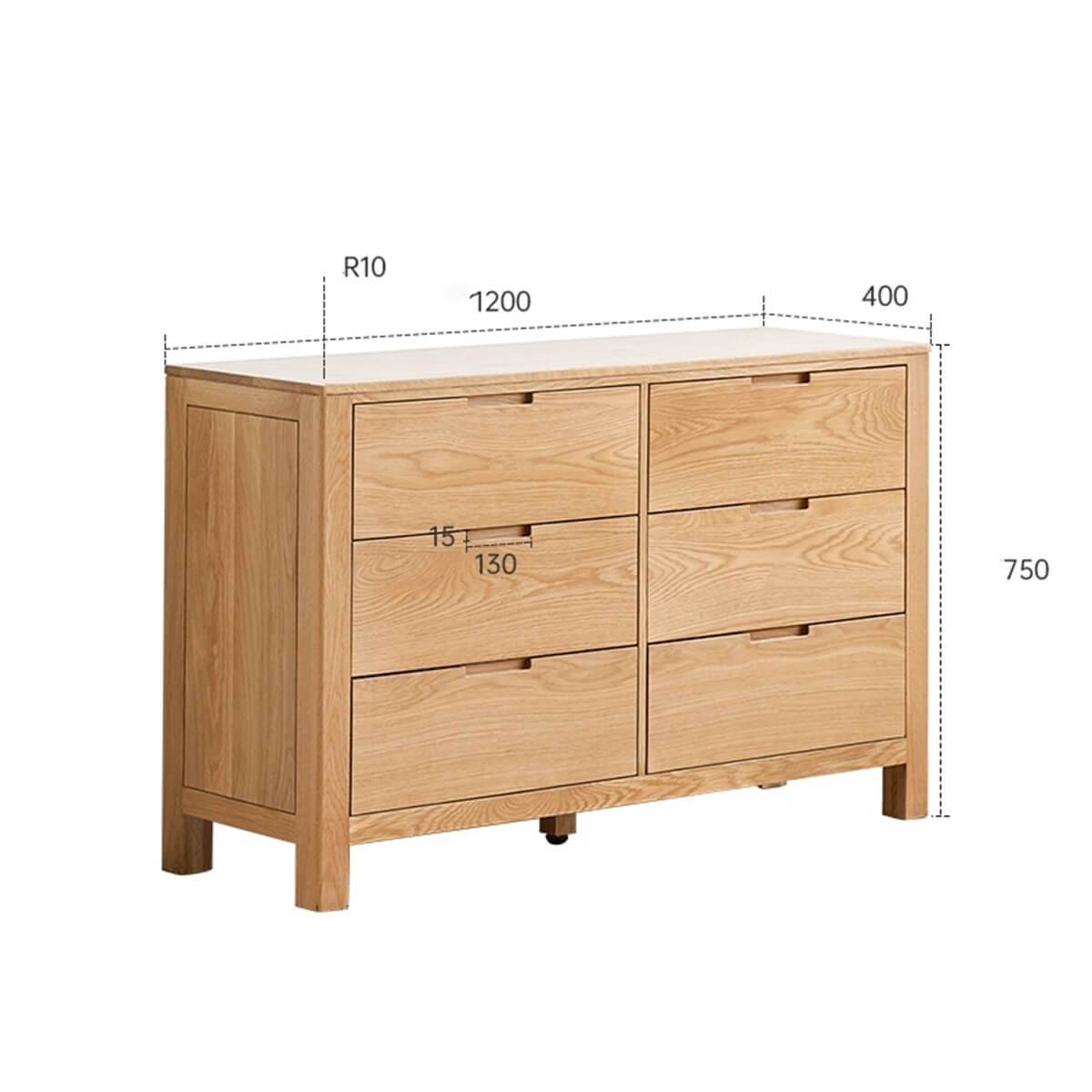 YSU-Norway Solid Oak Chest of Drawers Z-furnishing