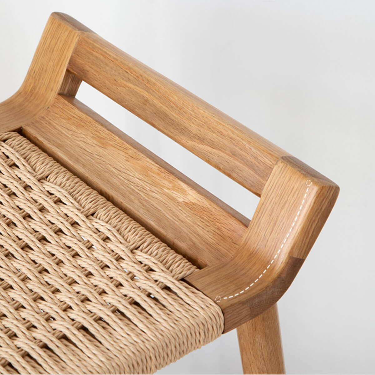 YSU-Oakley Woven Cord Bar Stool