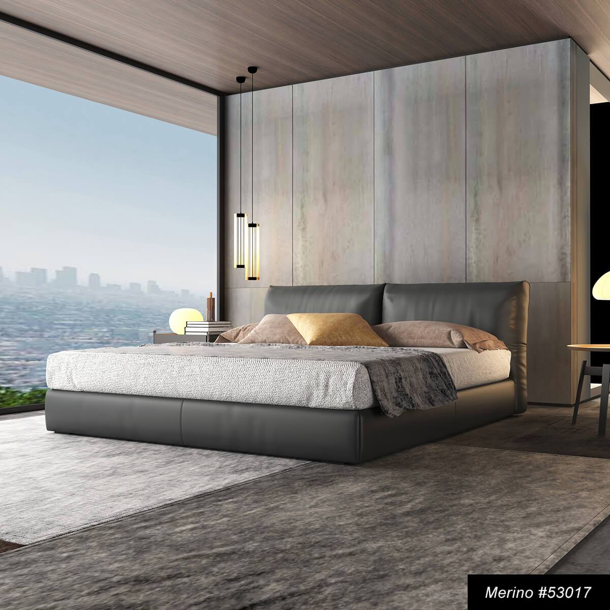 Brighton Merino Leather Bed Frame 