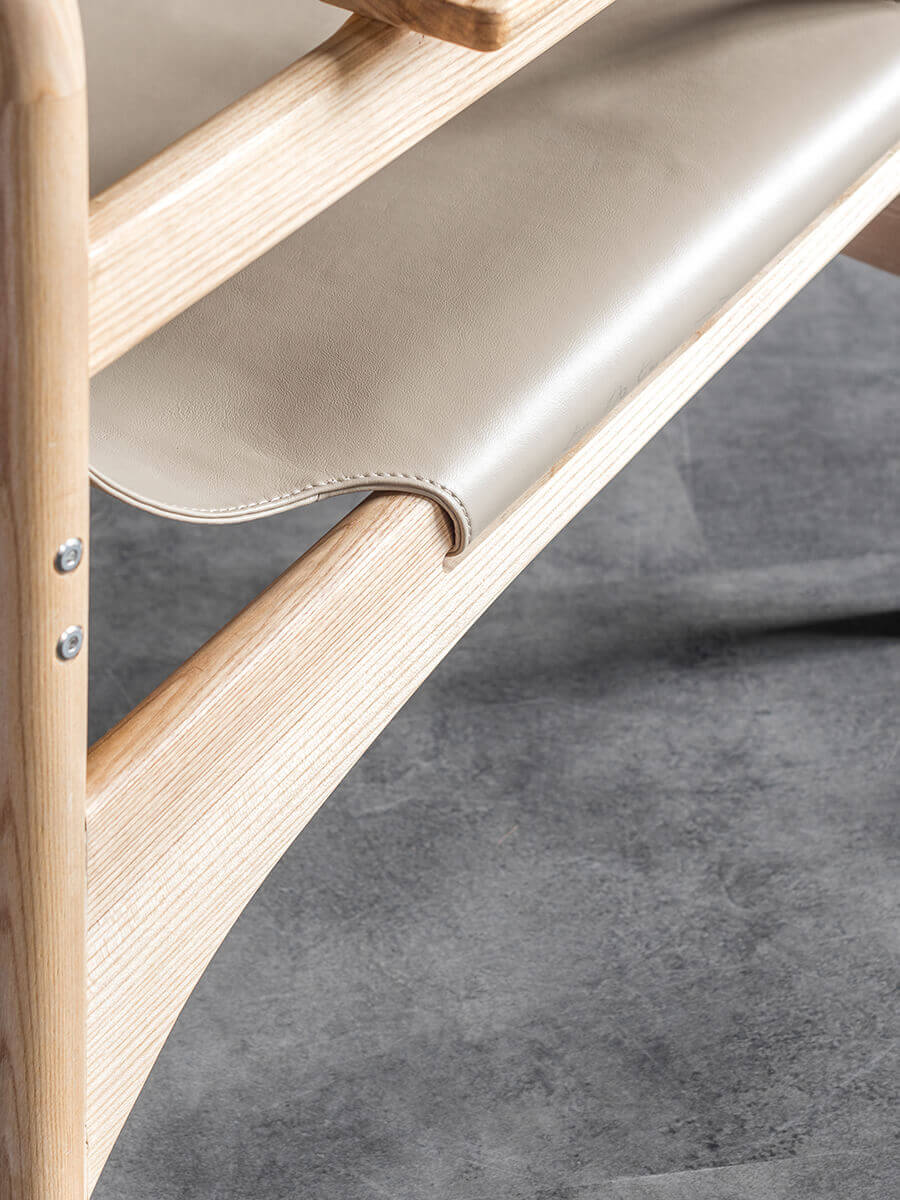 Close up detail of the Carey armchair 