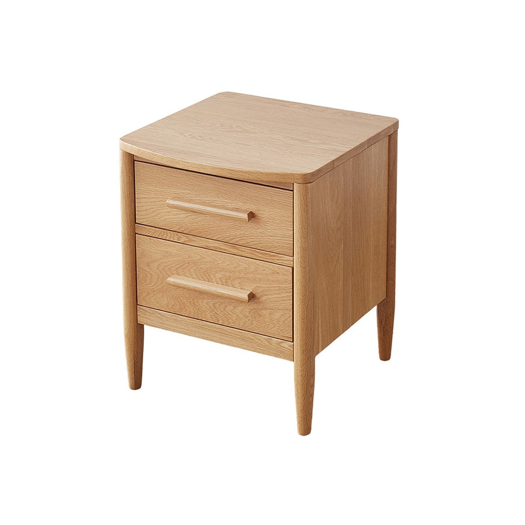 Fuji Solid Oak Bedside Table angled view