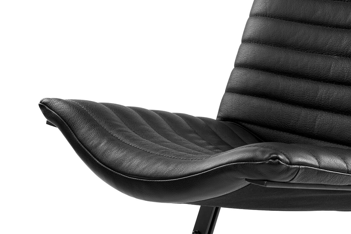 Curved seat detail of KEBE Eagle lounge chair
