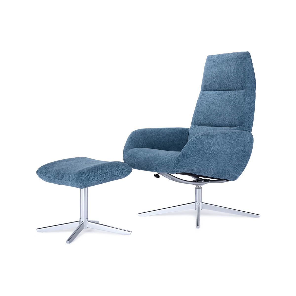 KEBE Ergo recliner chair with matching footstool on white background