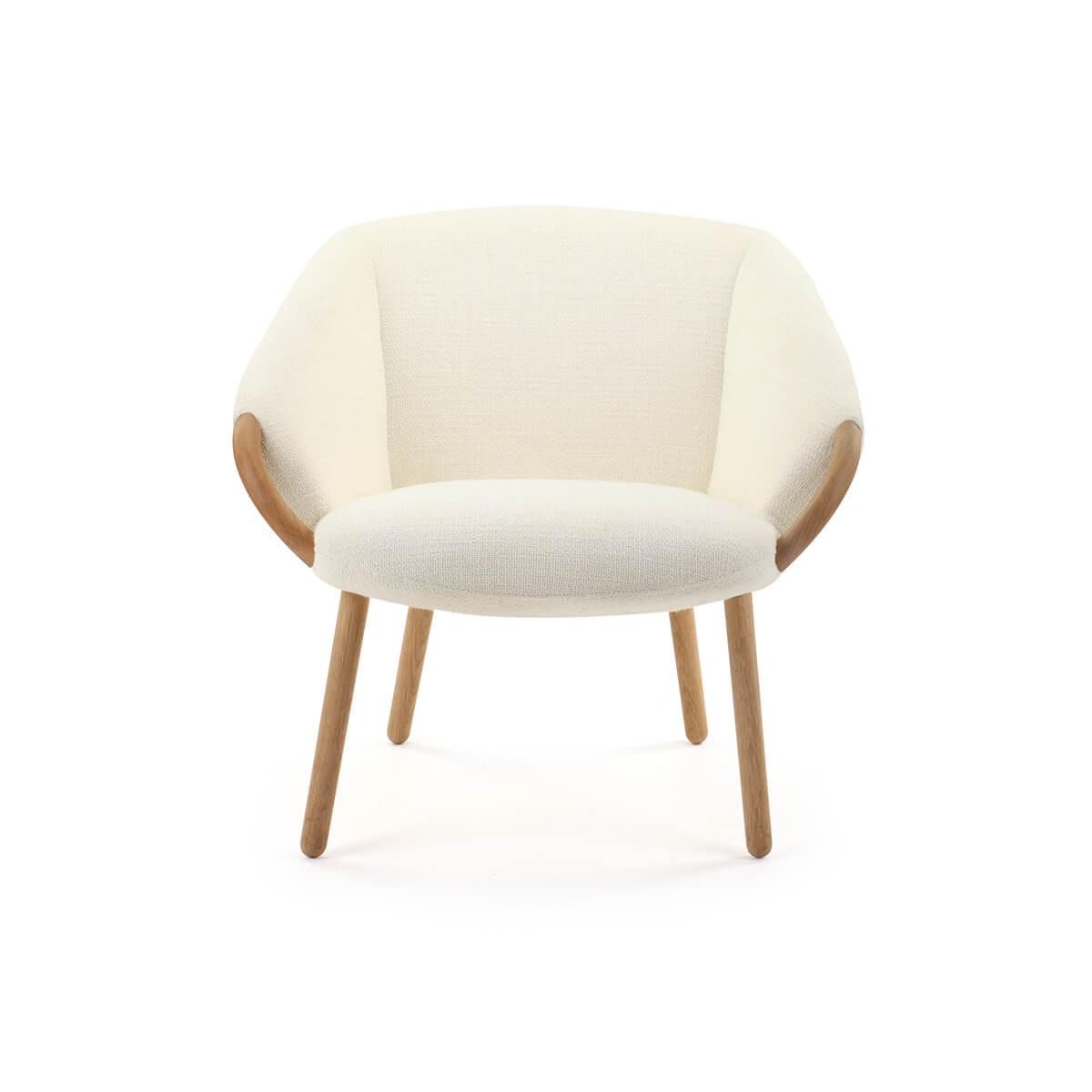 KEBE Link Wood armchair front view