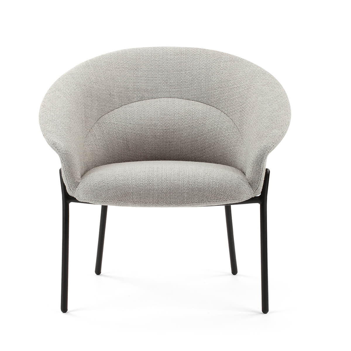 KEBE Petal armchair with curved wrap-around backrest