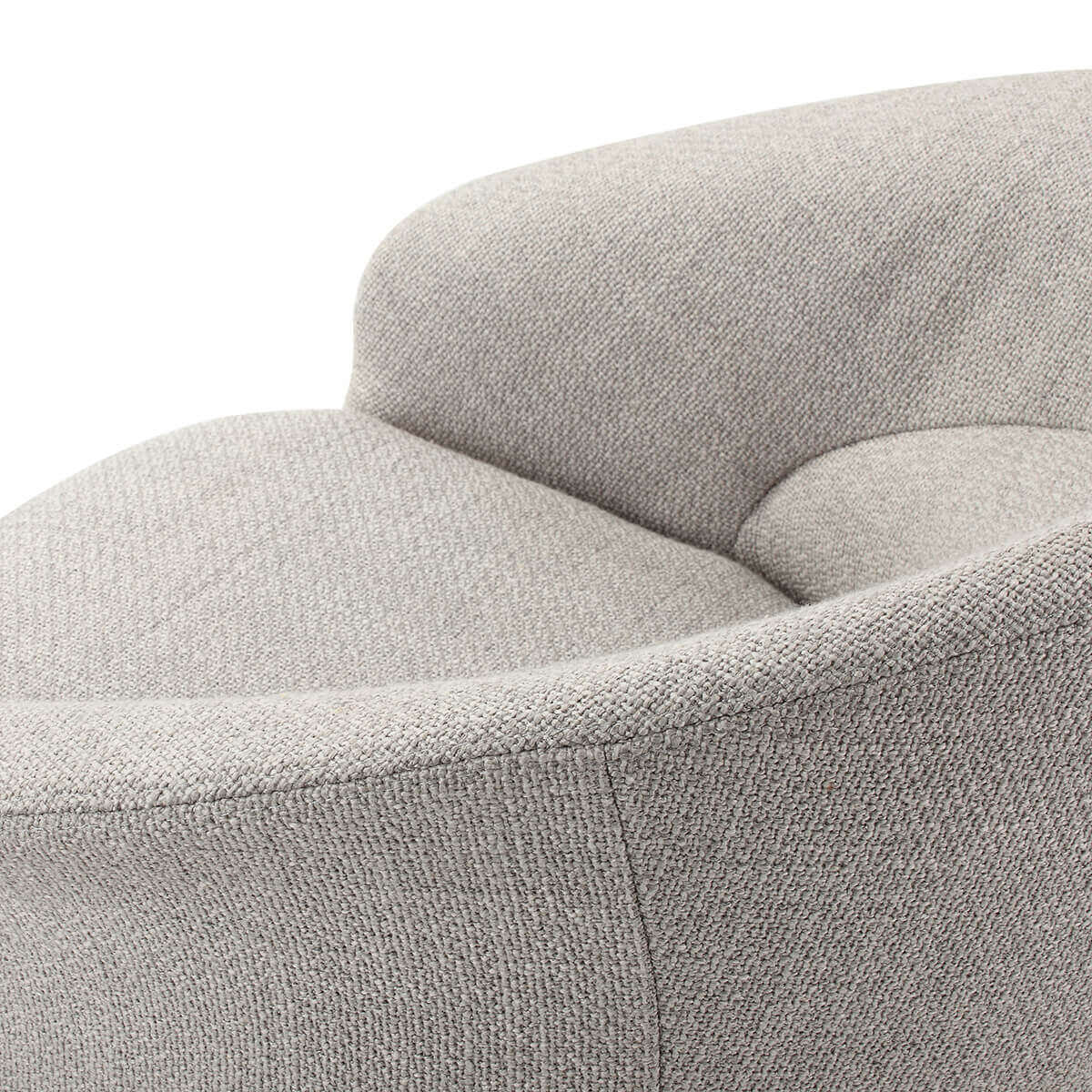 Close-up of KEBE Petal armchair seat and backrest