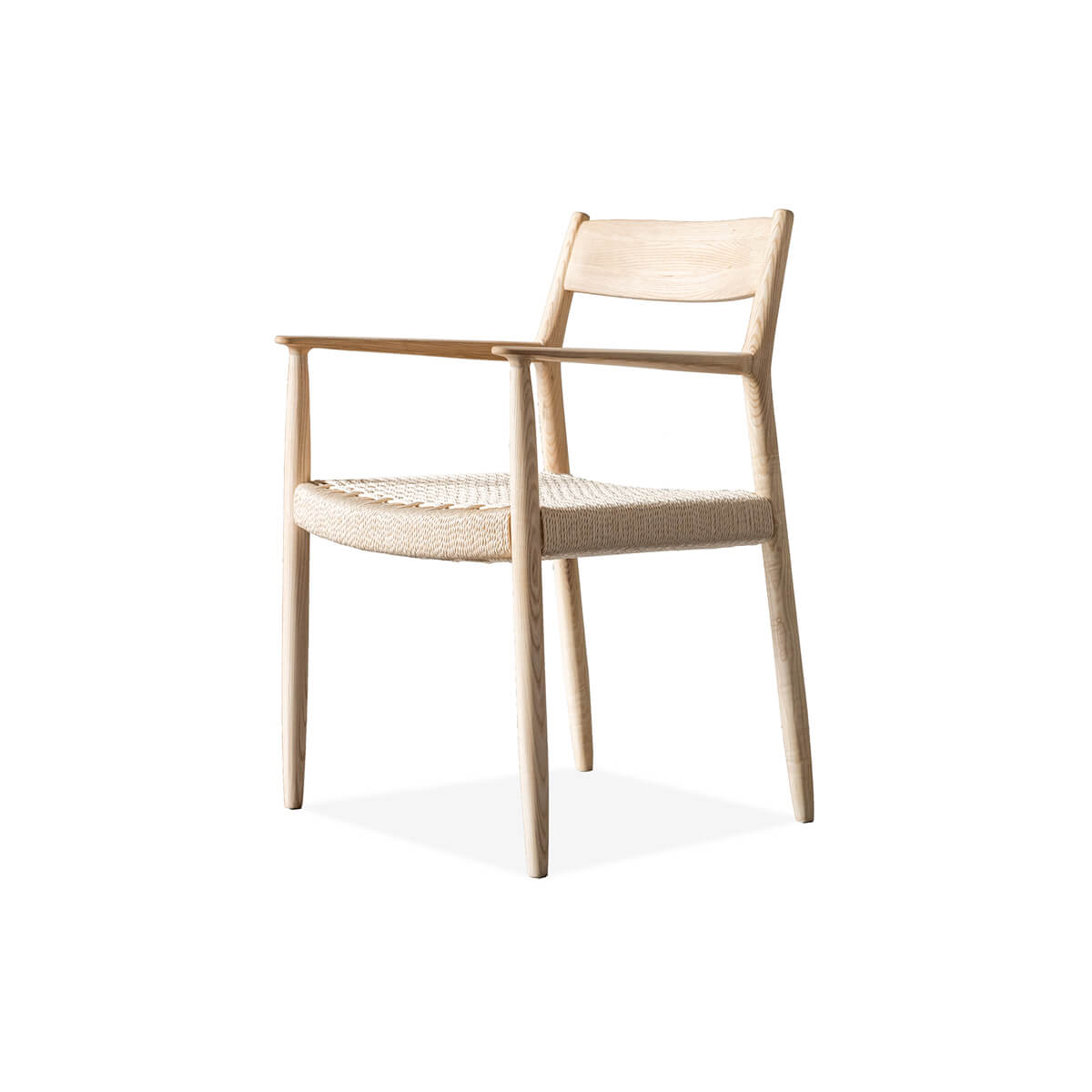 Natural finish Lancer solid ash woven dining chair