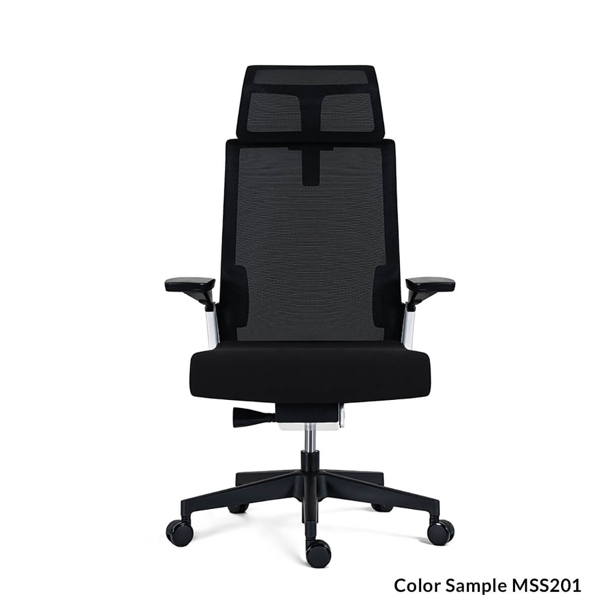 Front view of Match high back office chair in black