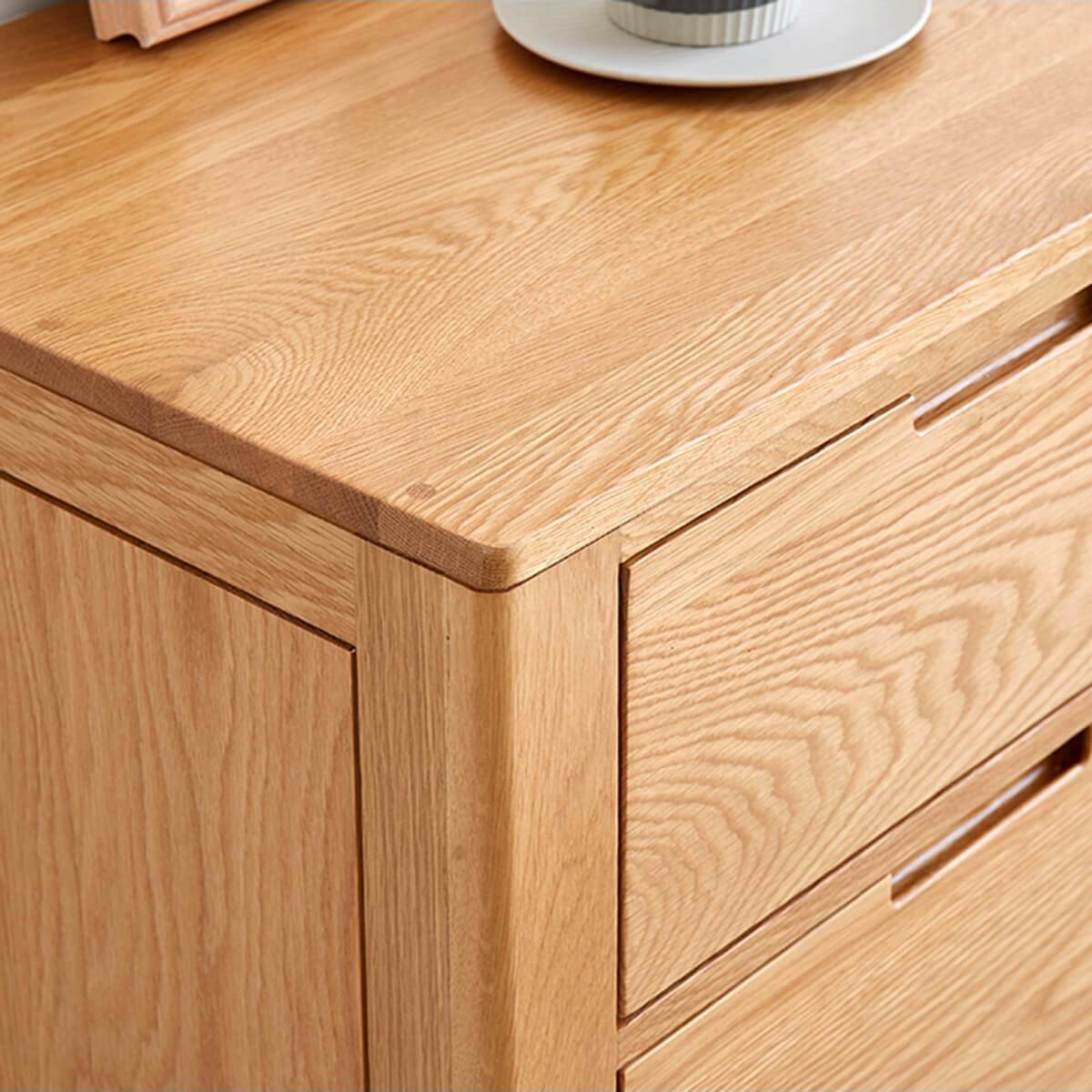 Norway Solid Oak Chest of Drawers Solid Oak Grain Detail