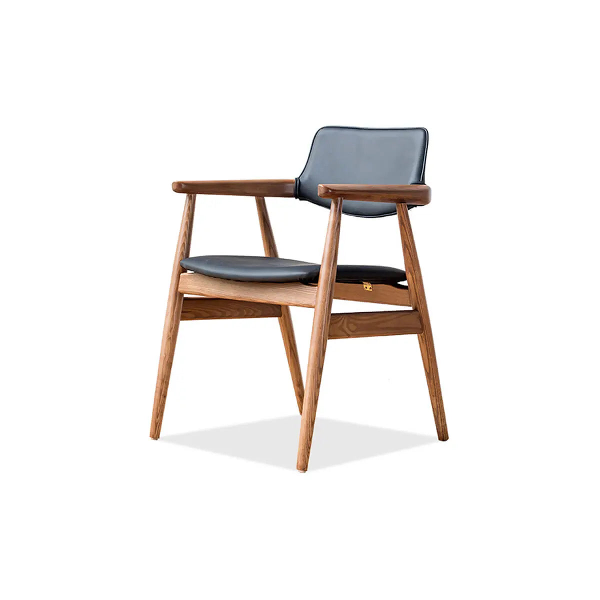 Front left view of Sam solid ash dining chair