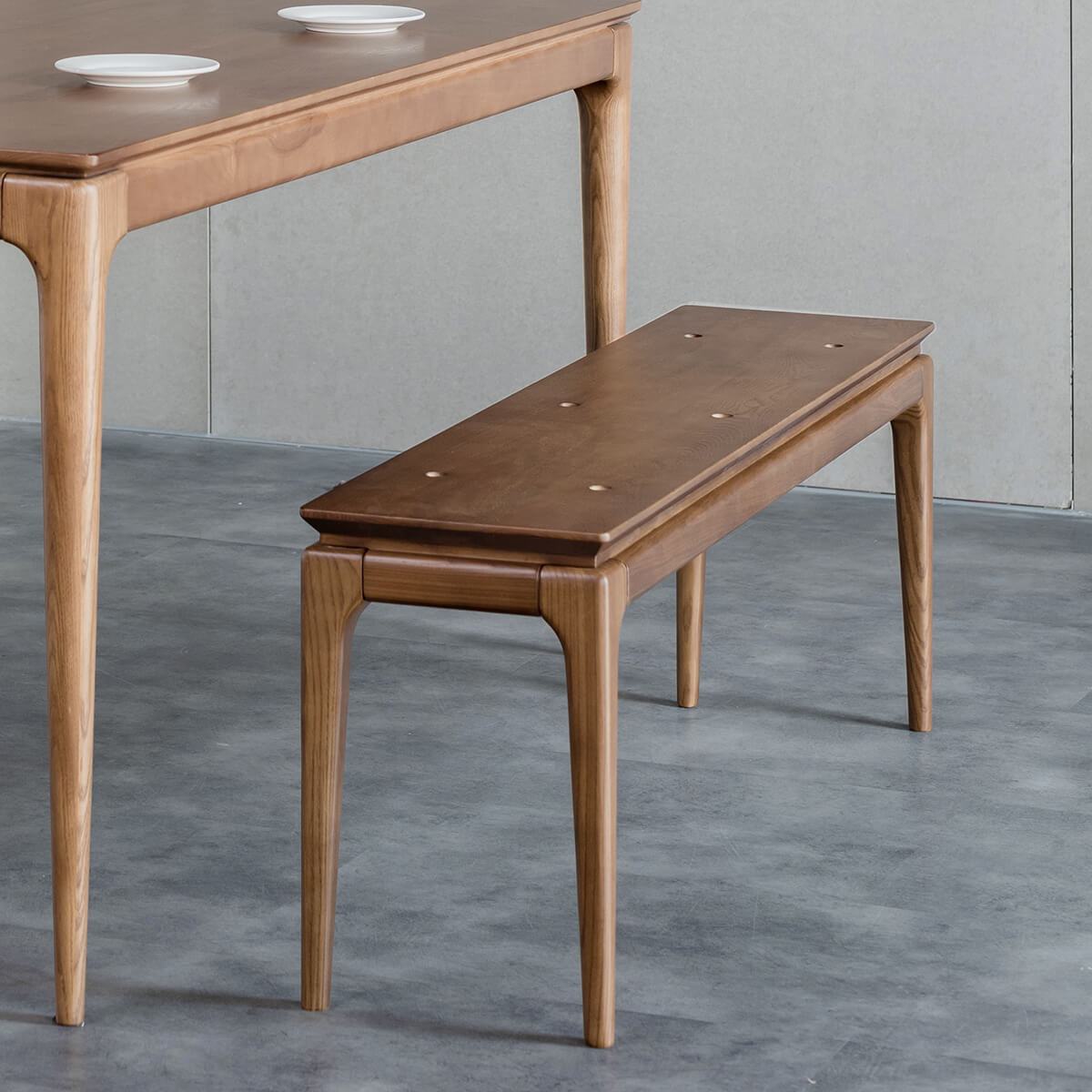 Stockholm Solid American Ash dining bench paired with dining table