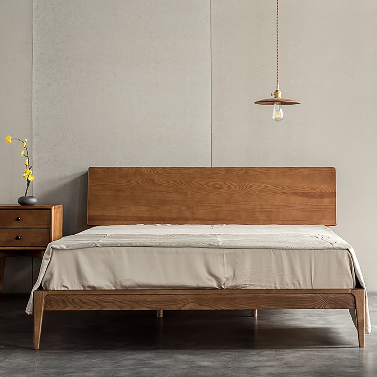 Front view of the Stockholm Solid Ash Bed Frame