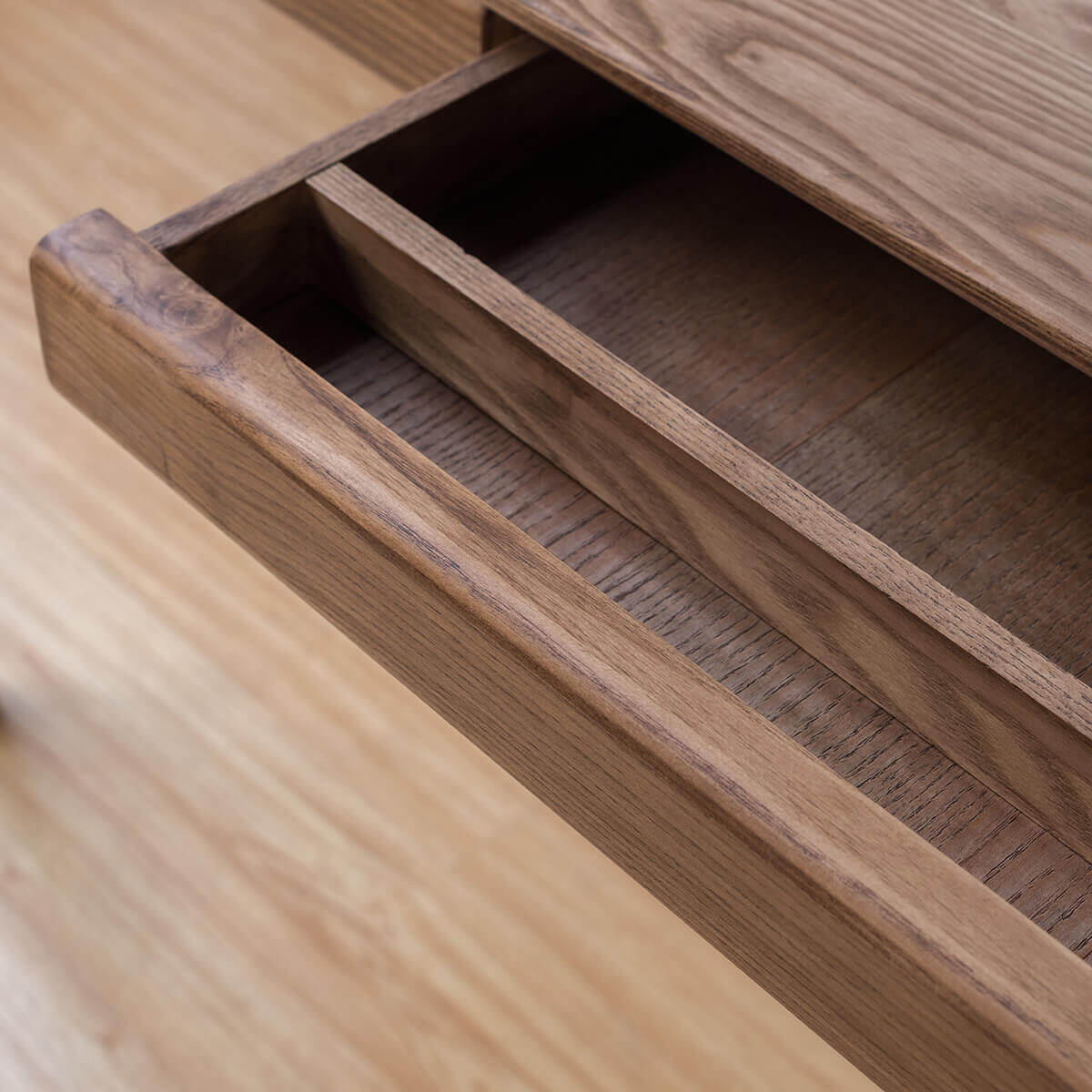 Solid ash drawer detail of the Stockholm desk