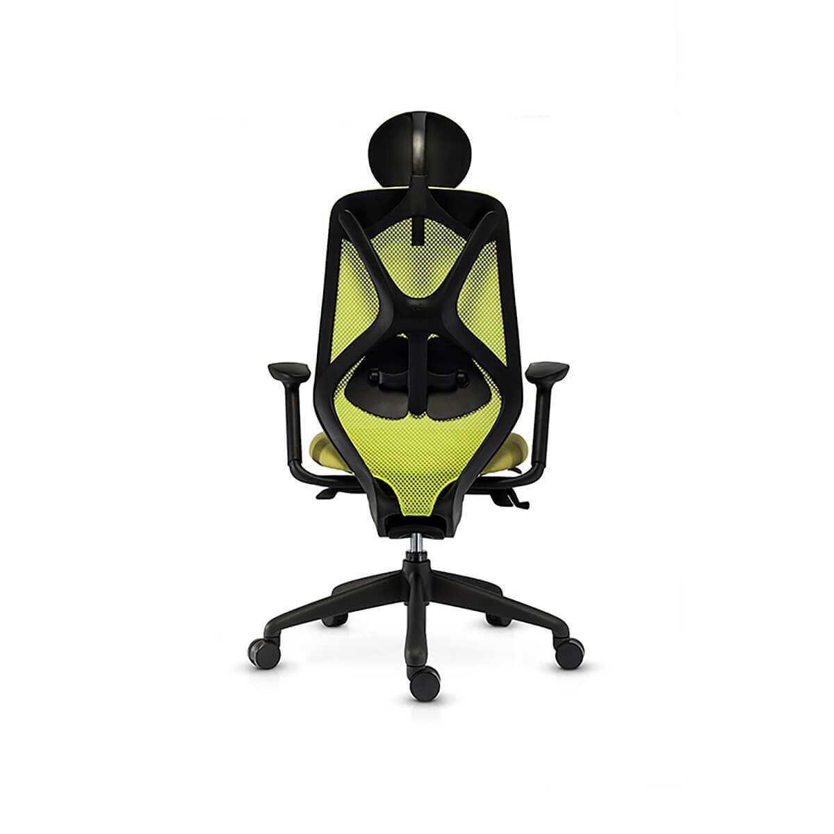 Green SUIT mesh office chair rear view
