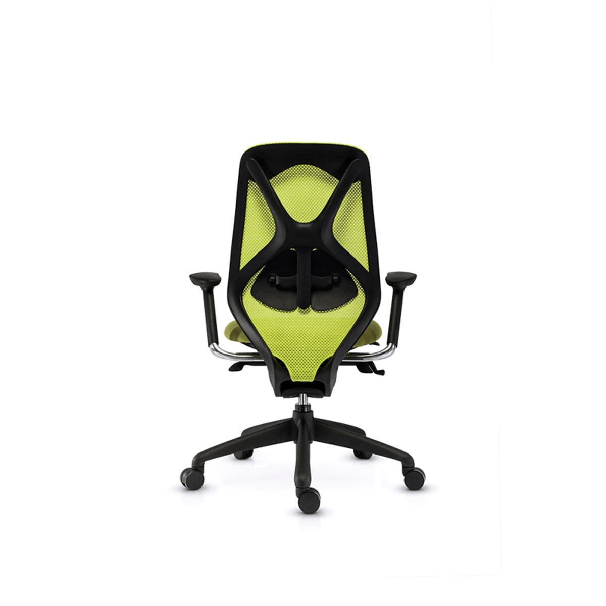 Rear view of SUIT mid back office chair with ergonomic backrest