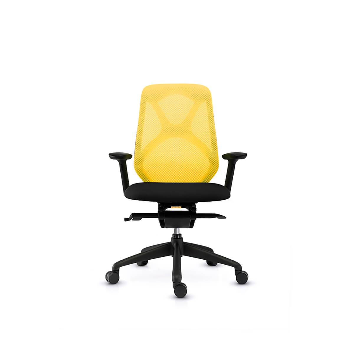 SUIT mid back office chair in yellow