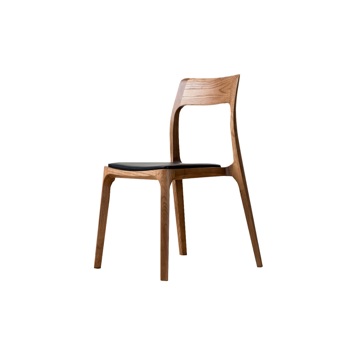 Visby stackable timber dining chair with upholstered seat
